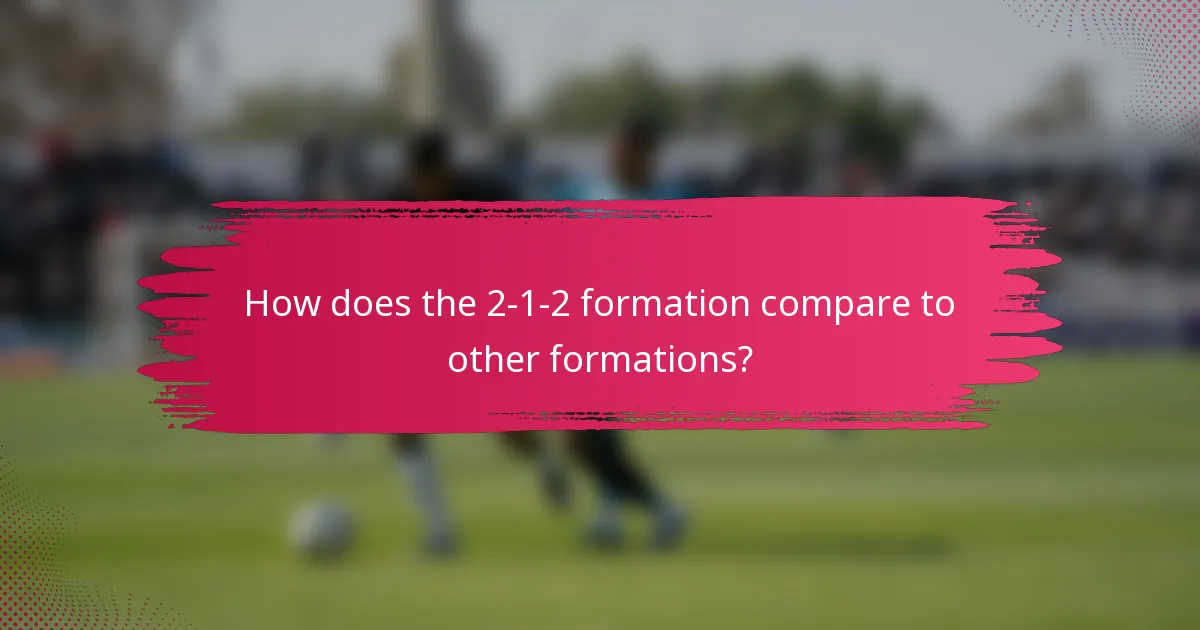 How does the 2-1-2 formation compare to other formations?